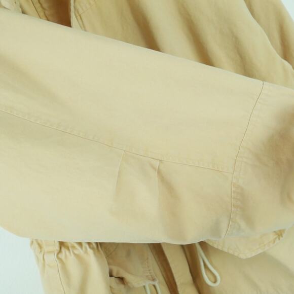Vintage Express Medium Coat 90s Hooded Utility Chore Preppy Country Beige Fall - Picture 7 of 15